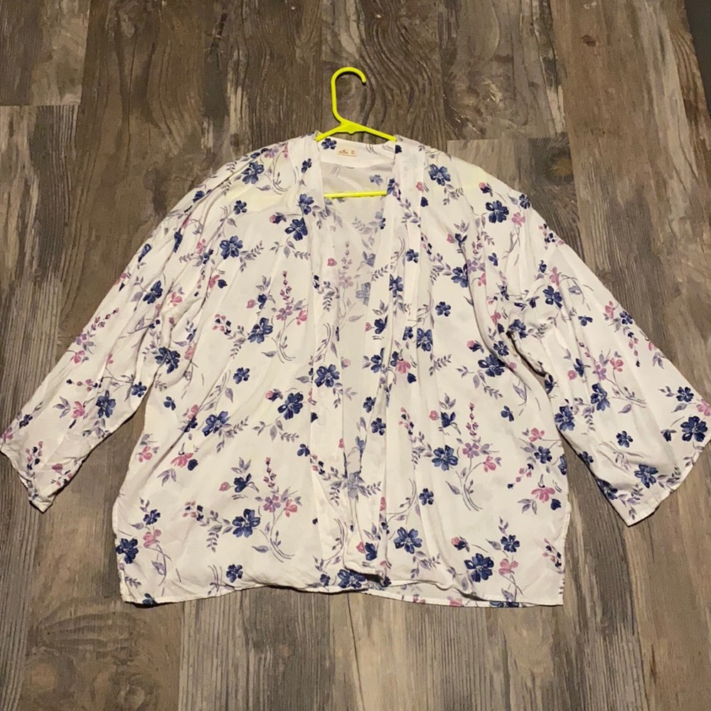 flower print kimono